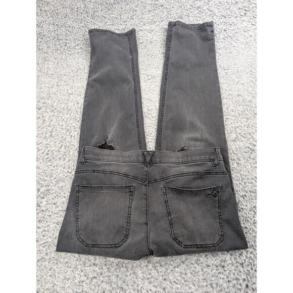 Democracy Jeans Women 10 Black Ab Technology Skinny Distressed Normcore Casual - Picture 1 of 10